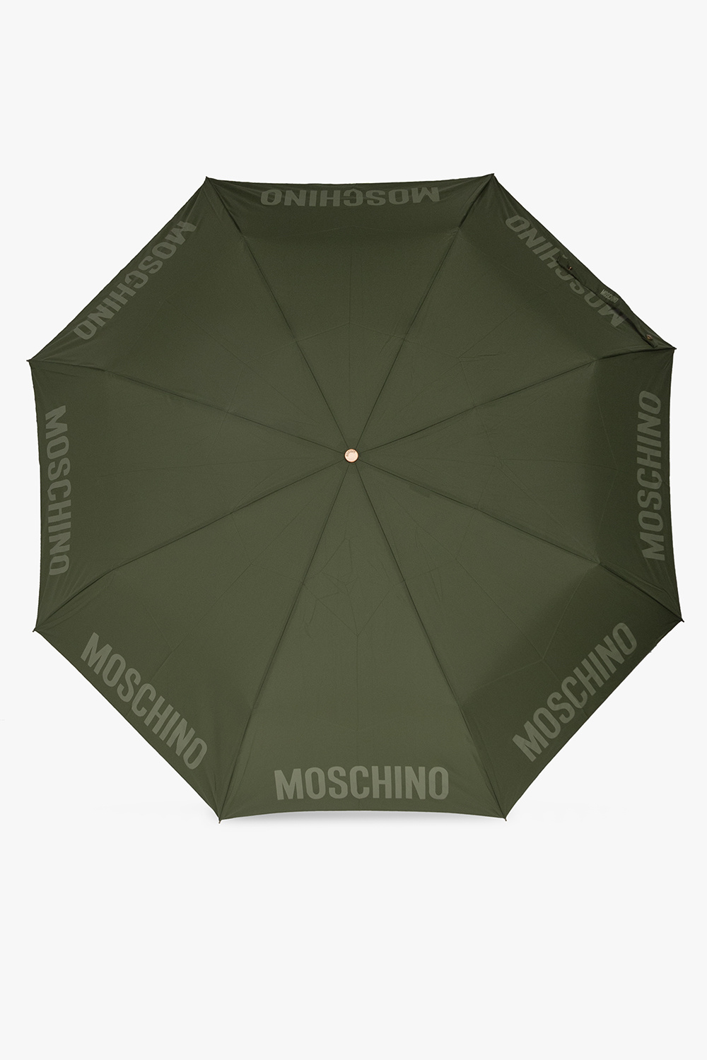 【Moschino】 Logo Umbrella 折りたたみ傘 Green Folding umbrella with logo Moschino - Vitkac AS